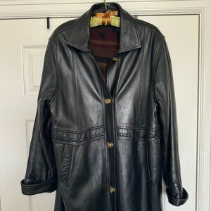 Womens Size M lined leather jacket